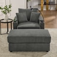 thumbnail image 1 of LUCKHAO Module Corduroy Sofa with Ottomans ,Modern 2/3/4/5/6/7Seat Sofa with Storage Deep Seat Sofa with Cup Holders & Phone Holder Charging Ports , Beige/Grey Corduroy Couch for Living Room ﻿, 1 of 11