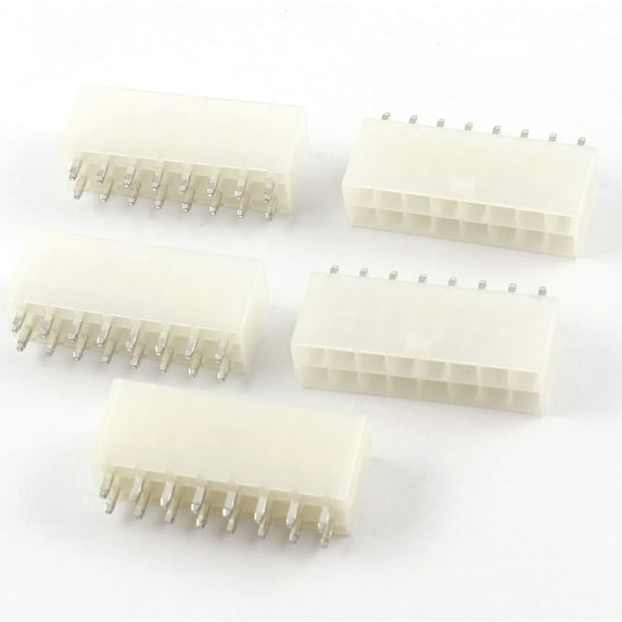Module PSU 16 Pin Straight Plug Terminal ATX Connector Adapter Beige 5 Pcs