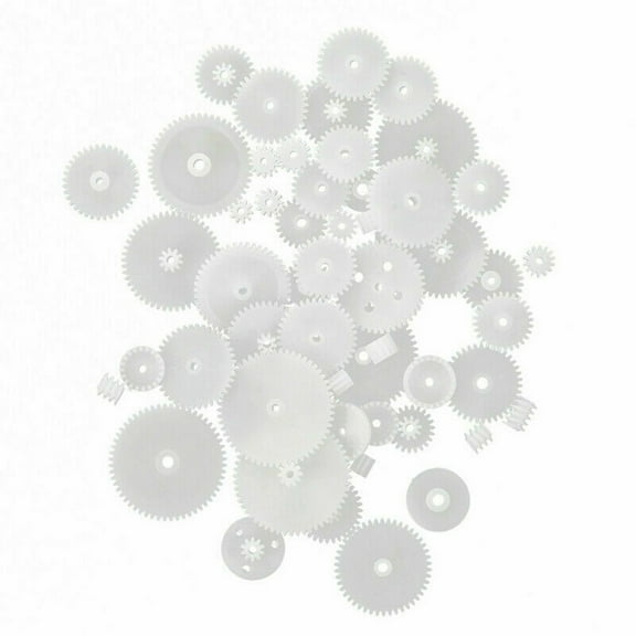 Modulus 0.5 Plastic Gear Pack Set Various Inner Hole Sizes for DIY Projects, 58pcs Spare Gears GUYUTING Spare Part