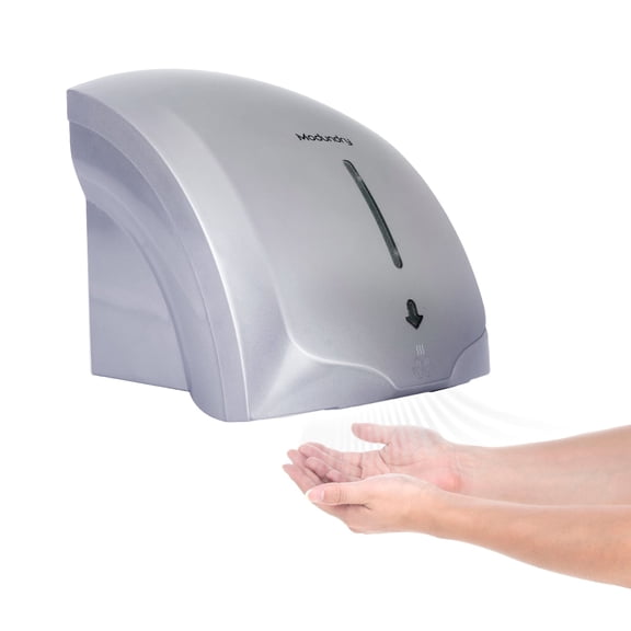 Modundry Automatic Hand Dryer for Bathroom: Super Quiet, Easy Install, Dual Warm/Cold Air, 1600W 110V Plug-in, Silver