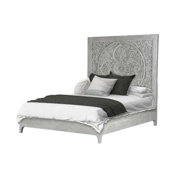 Modus Boho Chic 4 PC Queen Bedroom Set in Washed White