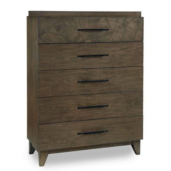 Modus Broderick Five-Drawer Chest in Wild Oats Brown