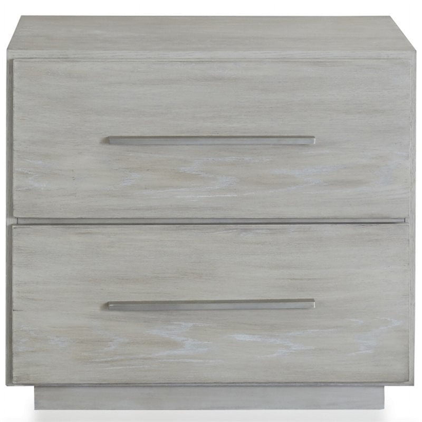 Cotton Gray 2-Drawer Meranti and Ash Veneer Nightstand