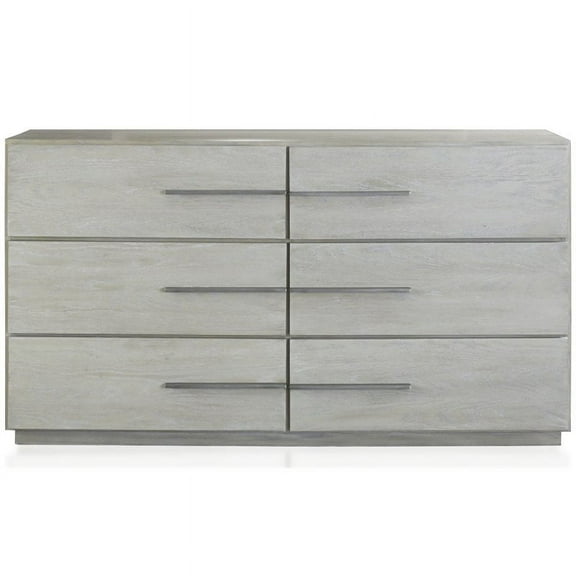Modus Destination 6 Drawer Dresser in Cotton Gray