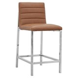 Modus Furniture Amalfi Metal Back Counter Stool in Cognac, set of 2 ...