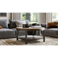 thumbnail image 1 of Modus Furniture Canyon Solid Wood and Metal Round Coffee Table in Washed Grey, 1 of 7