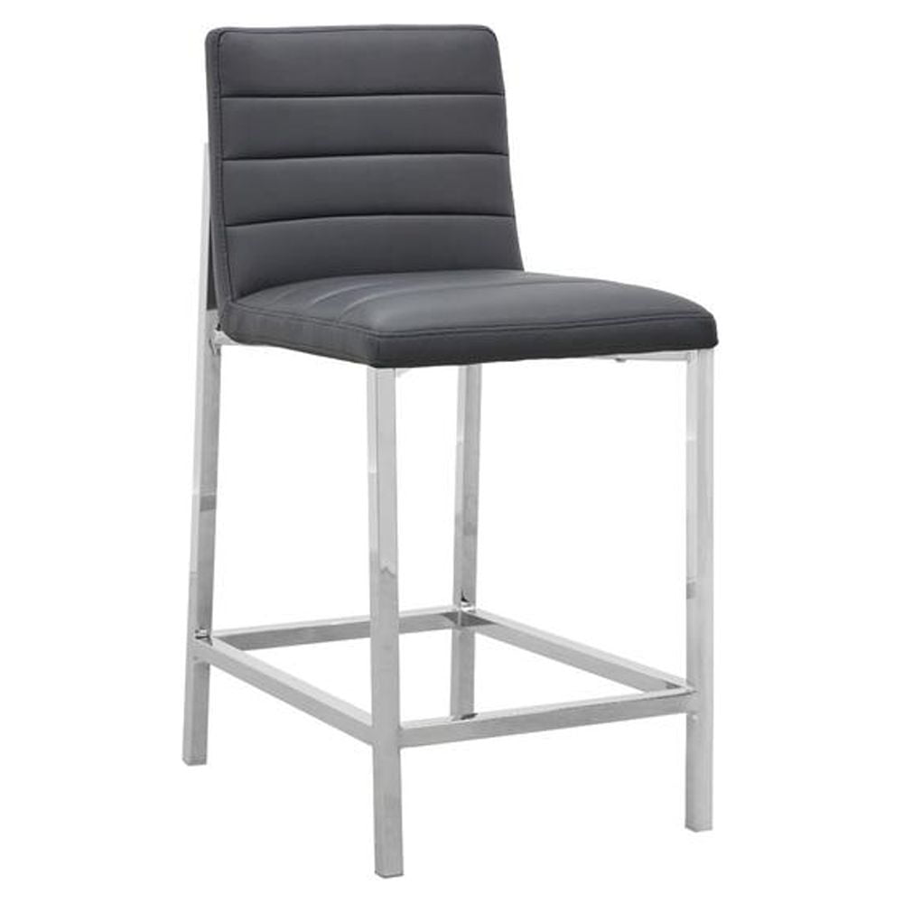 Modus Furniture International Amalfi Metal Back Counter Stool (Set of Two) Charcoal