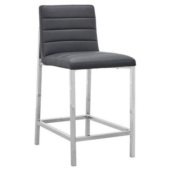 Modus Furniture International Amalfi Metal Back Counter Stool (Set of Two) Charcoal