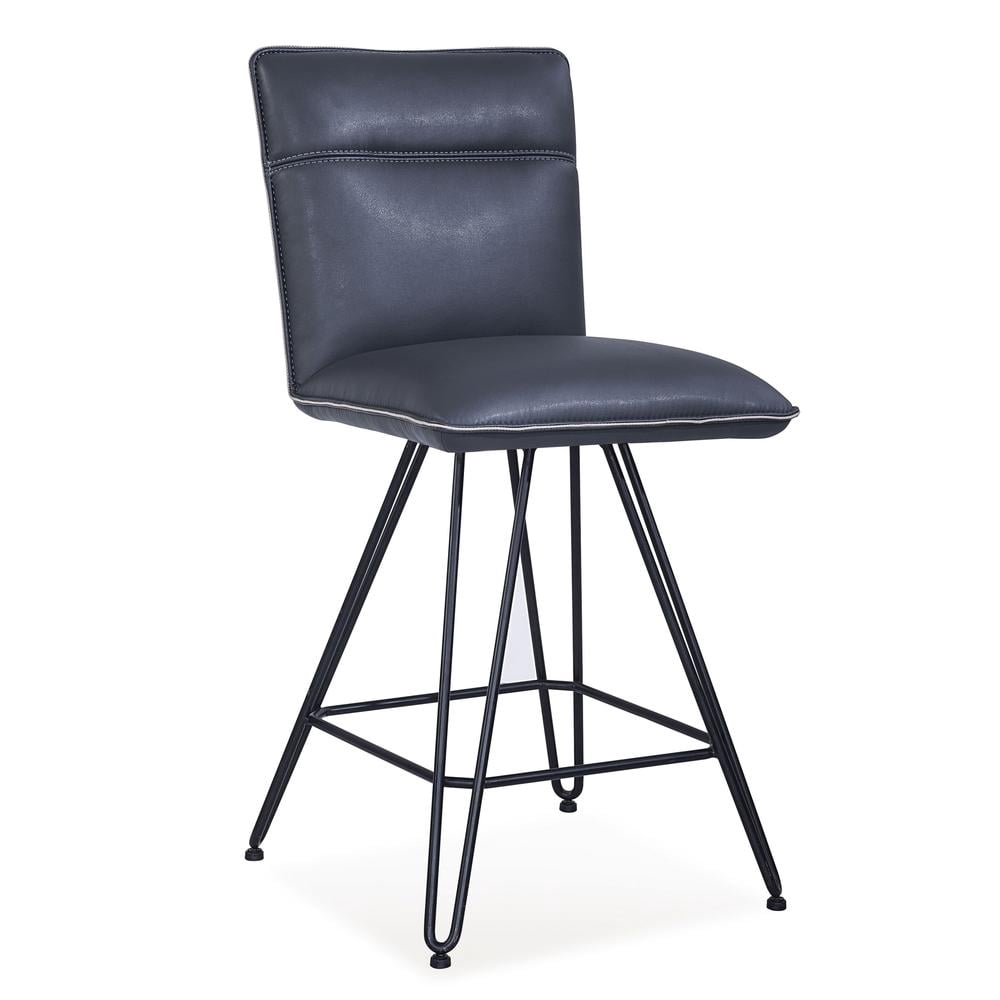 Modus Bob Stool Modus Furniture Demi Hairpin Leg Swivel Counter Stool, Cobalt - Set of ...