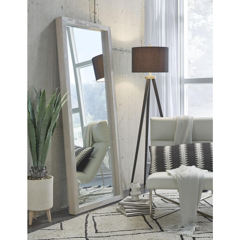 Oxford 72" Mineral Acacia Wood Floor Mirror