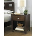 thumbnail image 1 of Modus Furniture Riva One Drawer Nightstand, Chocolate Brown, 1 of 6