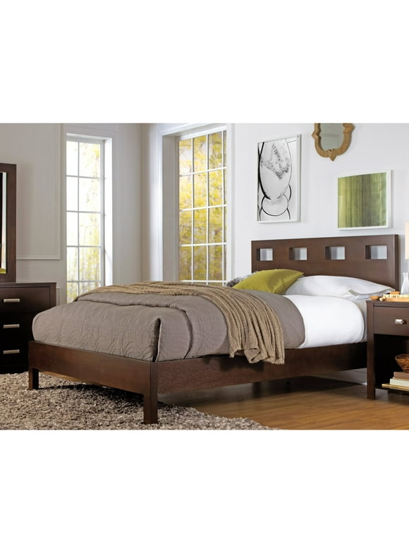 Modus Furniture Riva Wood Platform Bed in Espresso