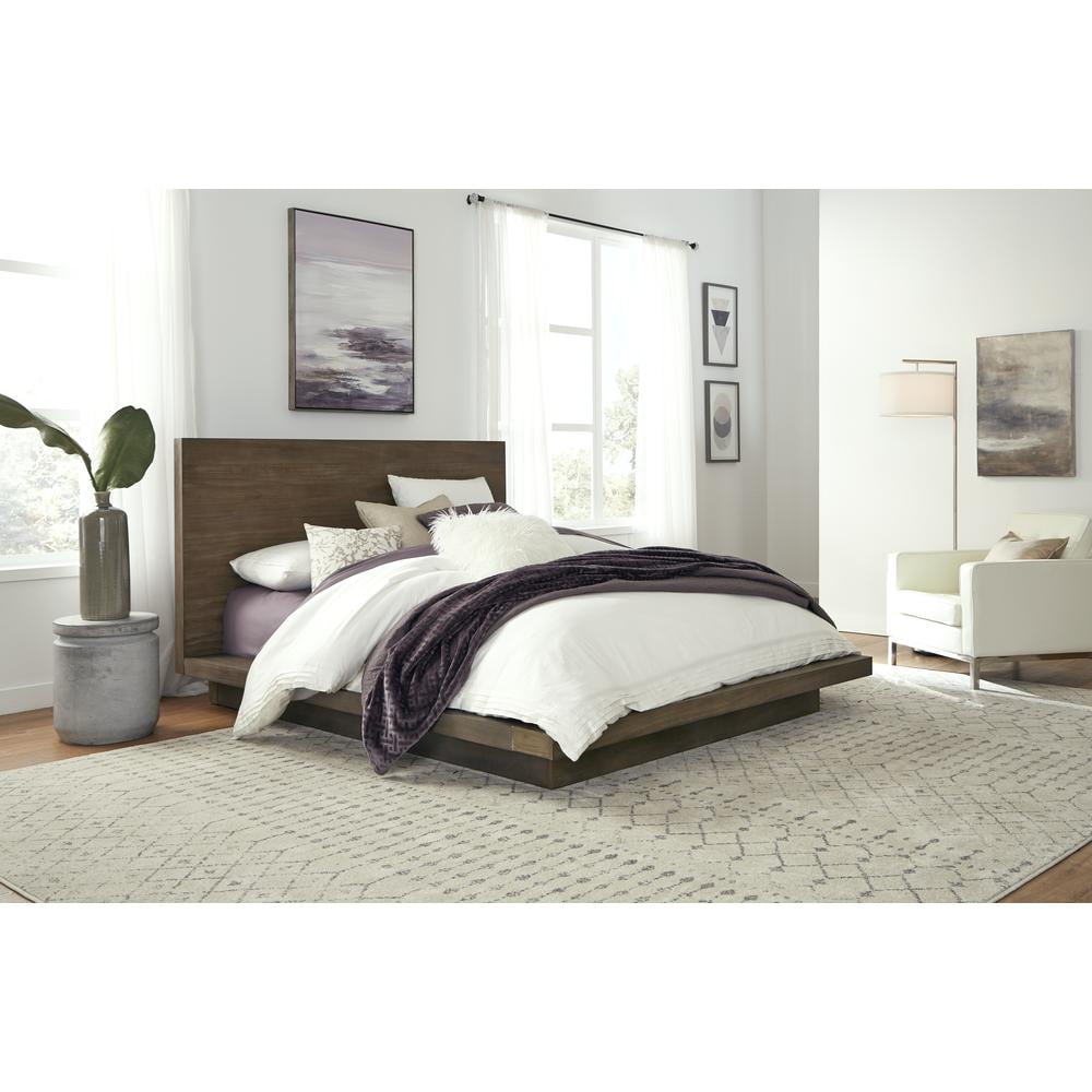 Melbourne Transitional Rustic Dark Pine California King Bed with Storage
