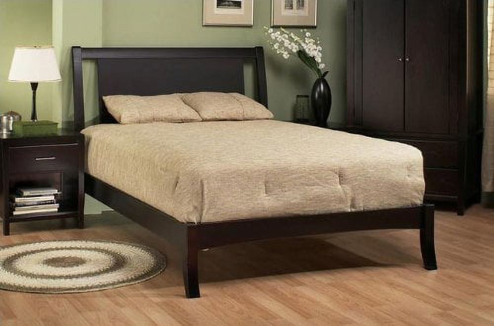 Espresso Tropical Mahogany King Platform Bed with Storage Drawer