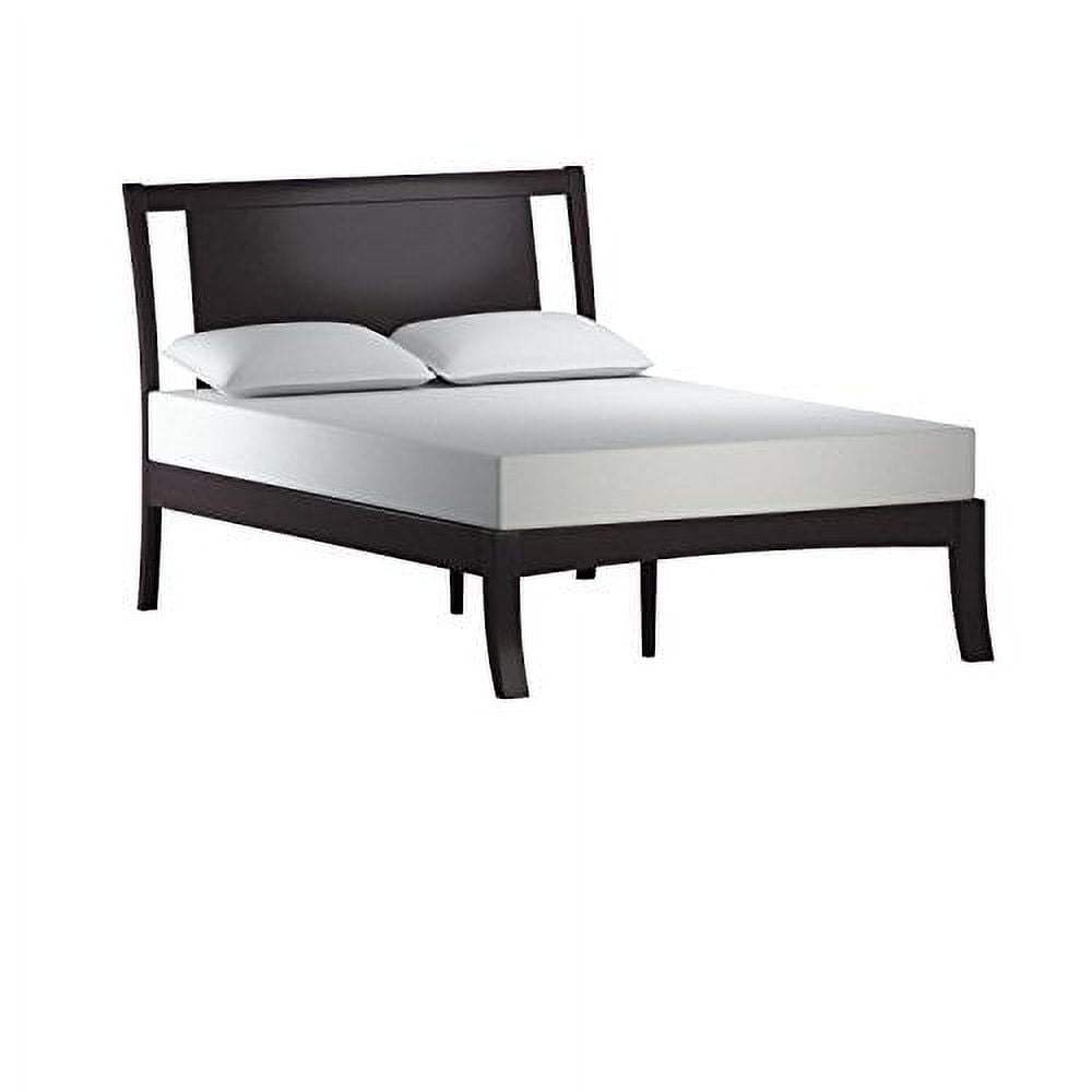 Espresso Queen Solid Wood Sleigh Bed with Storage
