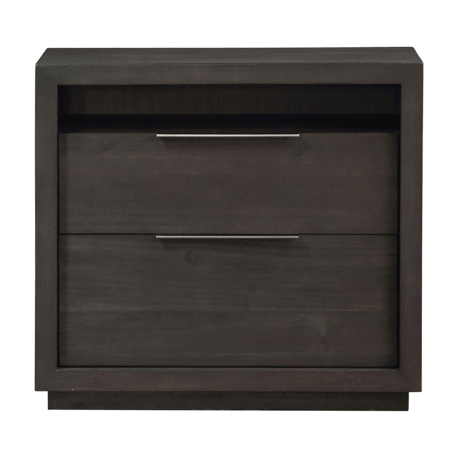 Modus Oxford 2 Drawer Nightstand In Distressed Basalt Gray