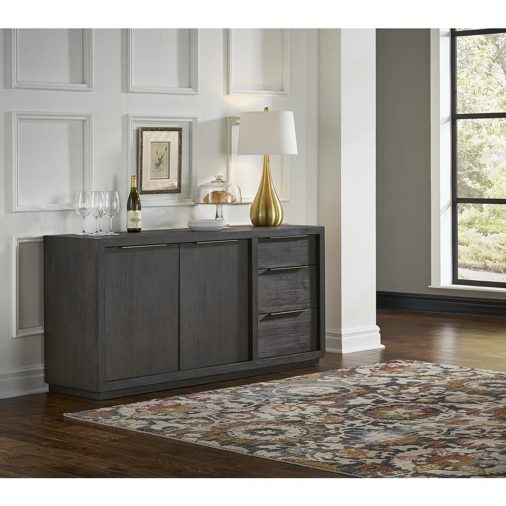 Modus Oxford 66'' Distressed Basalt Gray Contemporary Sideboard