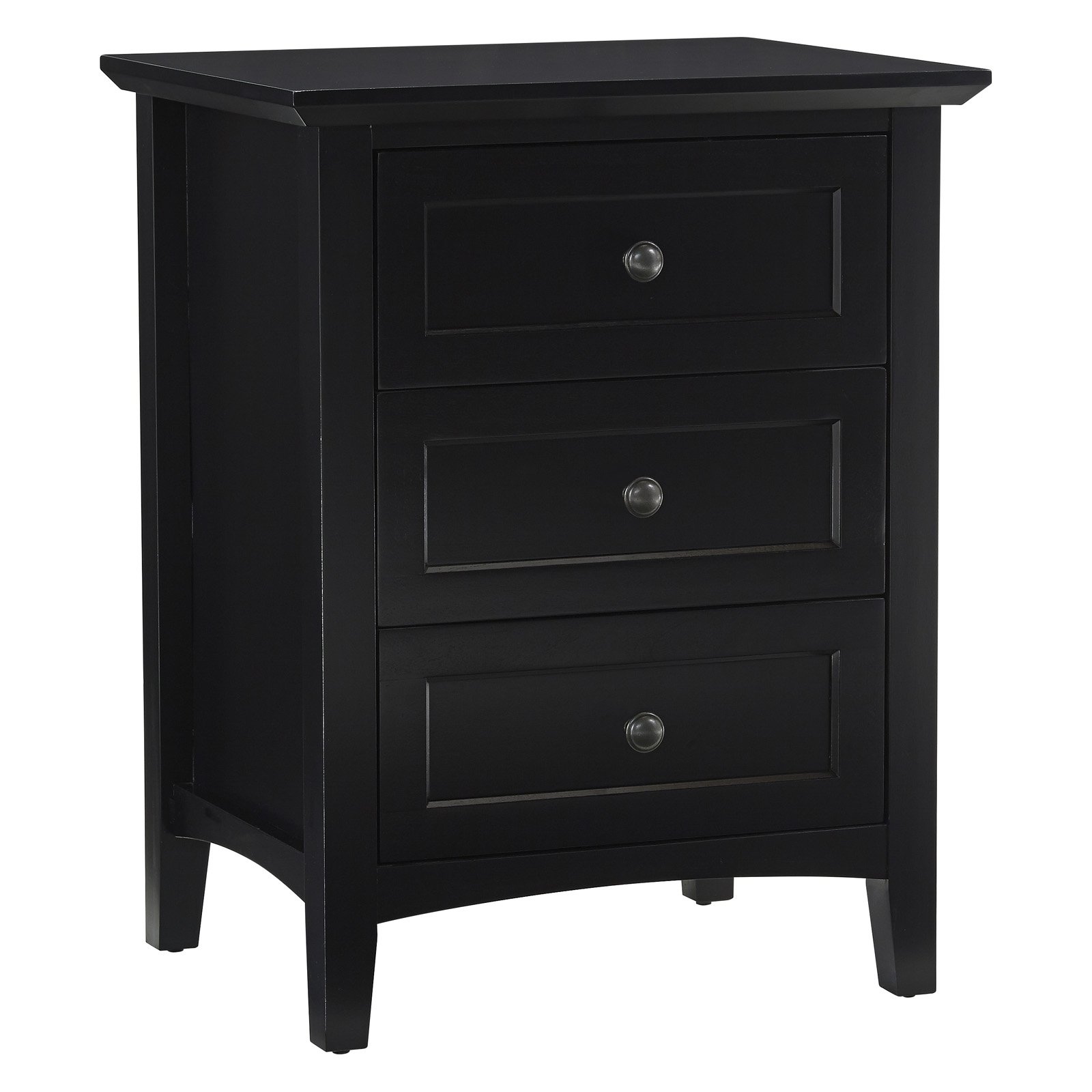 Modus Paragon 3 Drawer Nightstand in Black - image 1 of 7
