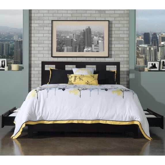 Modus Furniture International Riva Platform Storage Bed in Espresso-Full