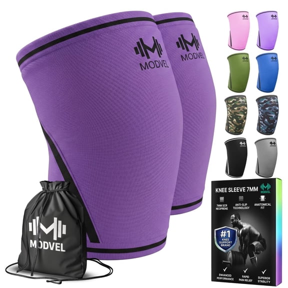 Modvel 7mm Knee Sleeves Purple (Small)