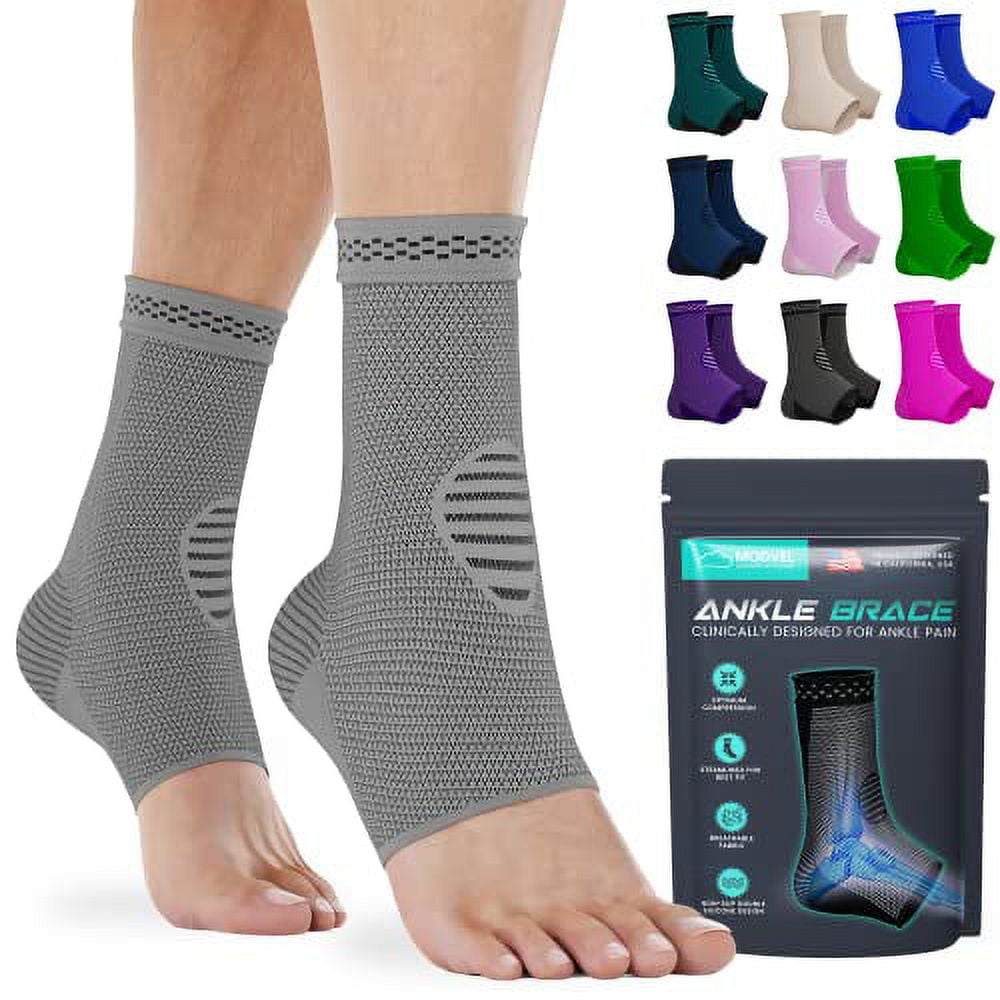Modvel Ankle Brace for Women & Men 1 Pair of Ankle Support Sleeve & Ankle Wrap Compression