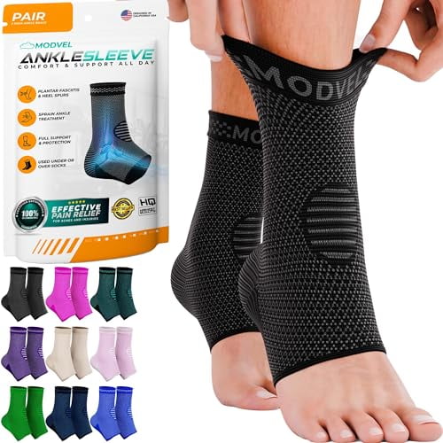 Modvel Ankle Brace for Women & Men of Ankle Support Sleeve & Ankle Wrap Compression Ankle