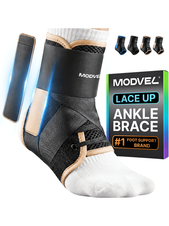 Slim Lace-Up Ankle Brace for Men and Women, Adjustable Figure 8 Ankle Support with Soft Padding