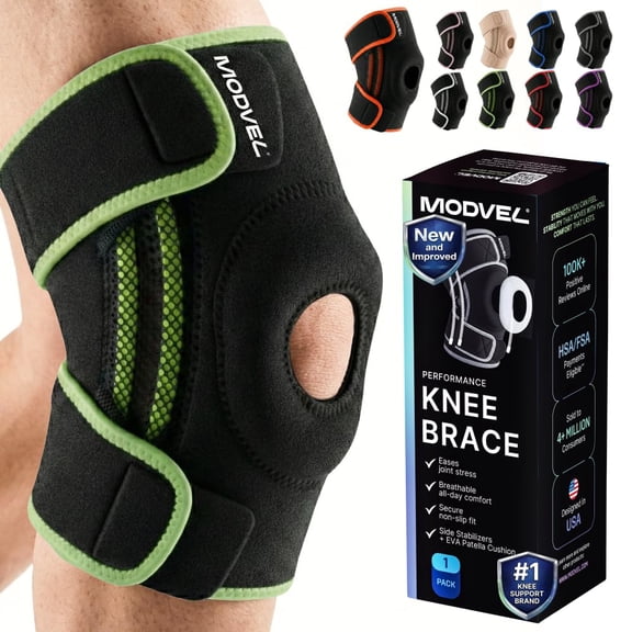 Modvel Donut Knee Brace With Strap Green (XL)