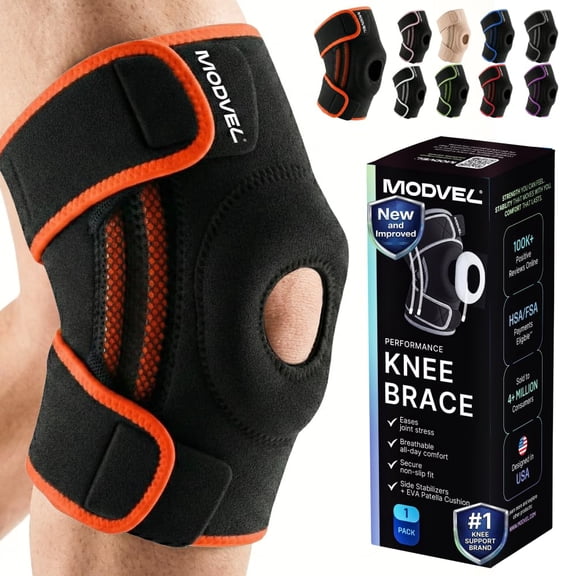 MODVEL Donut Knee Brace With Strap Orange (Large)