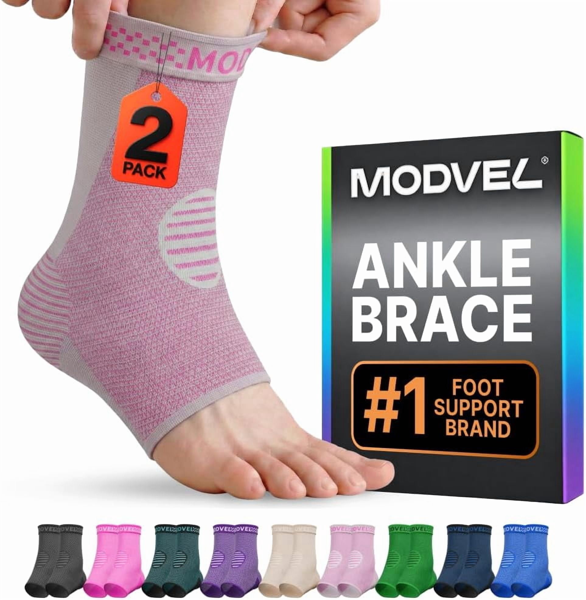 Short Compression Foot Modvel Foot & Ankle Brace Socks for Sprained Ankle Compression Sleeve ...