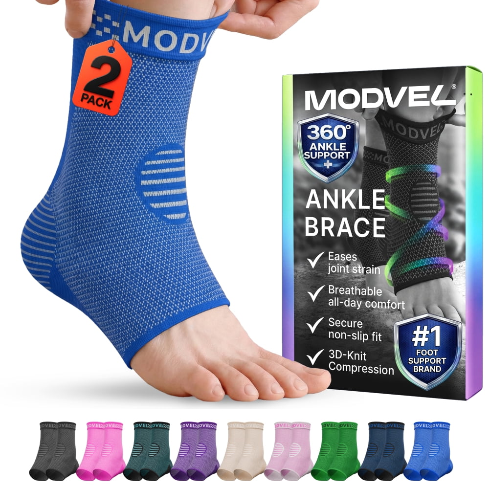 Short Compression Foot Modvel Foot & Ankle Brace Socks for Sprained Ankle Compression Sleeve ...