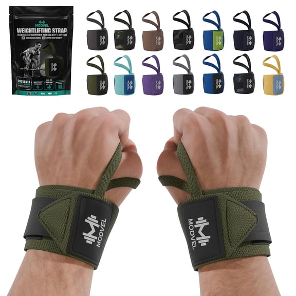 MODVEL Wrist Wrap Green (Thick), (2 Pack)