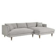 thumbnail image 1 of Modway Zoya Right-Facing Down Filled Overstuffed Sectional Sofa in Heathered Weave Light Gray, 1 of 6