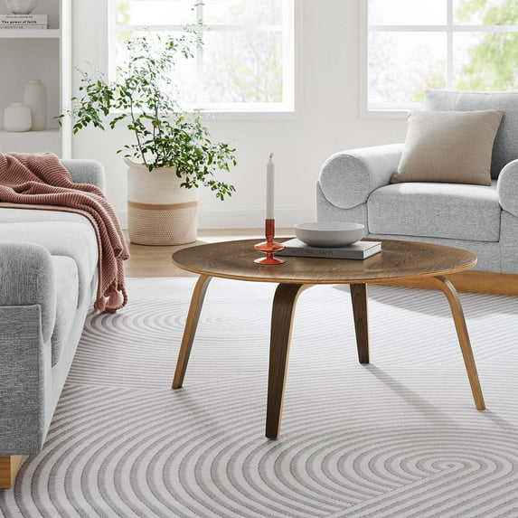 Modway Fathom Wood Coffee Table in Walnut