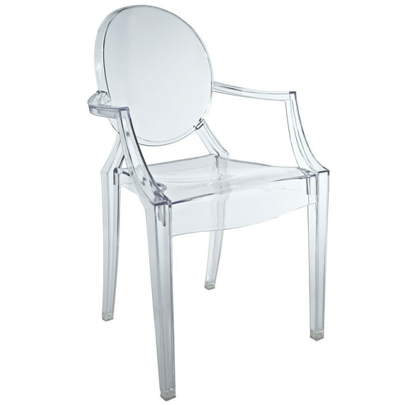 Modway 6" Tall Casper Miniature Chair in Clear