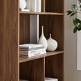 thumbnail image 1 of Modway 7 Shelves Mid Century Standard Bookcase, Particleboard Walnut, 31" x 11.5" x 52.5", 1 of 8