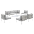 thumbnail image 1 of Modway Harmony 8-Piece  Sunbrella® Basket Weave Outdoor Patio Aluminum Sectional Sofa Set in Taupe Gray, 1 of 10