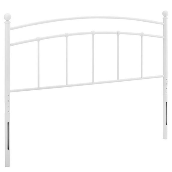 Modway Abigail King Modern Style Powder Coated Iron Headboard in White