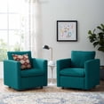 thumbnail image 1 of Modway Activate Upholstered Fabric Armchair Set of 2 - Teal EEI-4078-TEA, 1 of 4