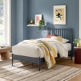 thumbnail image 1 of Adair Spindle Metal Twin Platform Bed in Charcoal, 1 of 10