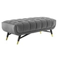 thumbnail image 1 of Modway Adept 17" x 47.5" Modern Performance Velvet Tufted Bench in Gray, 1 of 8