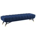 thumbnail image 1 of Modway Adept Performance Velvet Bench in Midnight Blue, 1 of 6