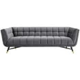 thumbnail image 1 of Modway Adept Performance Velvet Sofa in Gray, 1 of 7