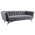 thumbnail image 1 of Modway Adept Performance Velvet Tufted Sofa in Gray and Black, 1 of 6
