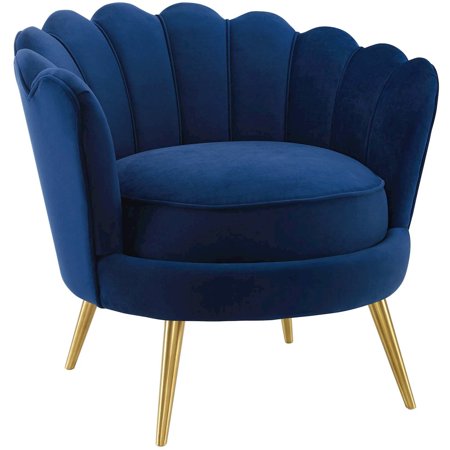 Admire Scalloped Edge Performance Velvet Accent Armchair by Modway
