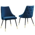 thumbnail image 1 of Modway Adorn Dining Side Chair Performance Velvet Set of 2 in Navy, 1 of 7