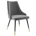 thumbnail image 1 of Modway Adorn Tufted Performance Velvet Dining Side Chair in Gray, 1 of 9