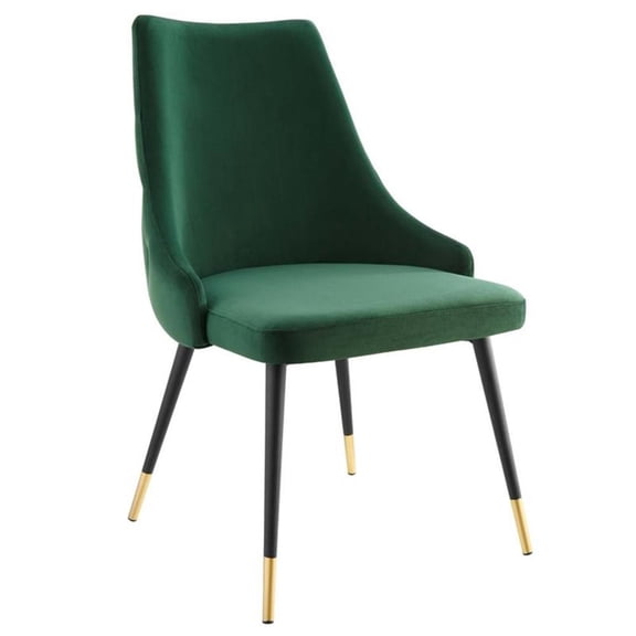 Modway Adorn Tufted Performance Velvet Dining Side Chair in Green