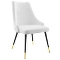 thumbnail image 1 of Modway Adorn 17.5" Tufted Performance Velvet Dining Side Chair in White, 1 of 10