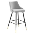 thumbnail image 1 of Modway Adorn 29.5" Modern Style Performance Velvet Bar Stool in Light Gray, 1 of 9